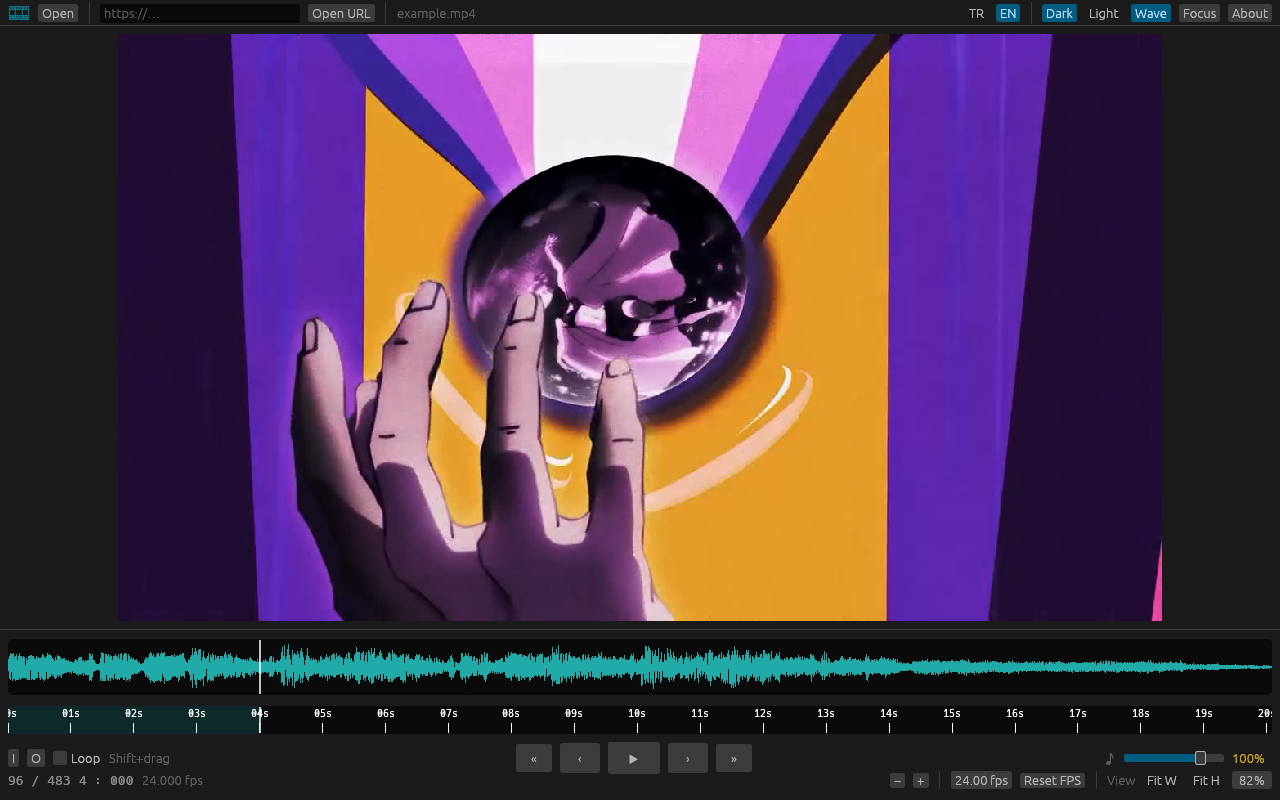 VFX Player Windows desktop interface